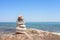 Stones on a beach, balance and harmony concept background