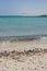 Stones on a beach breaking wave Lobos Island Corralejo, Fuerteventura.