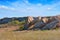 Stones boulders in the steppe