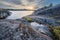 Stones at Ladoga Lake in Karelia