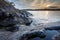 Stones at Ladoga Lake in Karelia