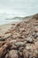 Stones at Oyambre beach in Cantabria, north of Spain