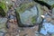 Stones and pebbles on the riverbank