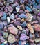 Stones of purple copper ore Bornite
