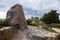 Stones in the rockery in Kyiv botanical garden