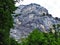 Stones and rocks of Gonzen mountain above Sargans and the river Rhine valley