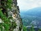 Stones and rocks of Gonzen mountain above Sargans and the river Rhine valley