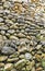 Stones rocks pinned behind a net in Mexico