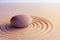 Stones on sand, japanese meditation zen garden