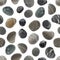 Stones Seamless pattern different color. Rocks with texture. Scandinavian wild nature trend surface design isolated on