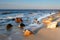 Stones on shore of the Baltic Sea.