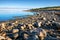 Stones on the shores of the White Sea on Anzer Island Solovetsky Islands