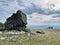 Stones on the slope of Mount Otorten 1234 meters. Russia, Northern Urals