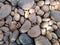 stones, small stones of various sizes, rubble, piles of stones for the background