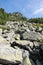 Stones and solid rock of a landslide in National Park High Tatras