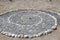 Stones stacked balanced in the sand on the beach, Buddhism mode