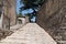 Stones stairs in alley village of Bonnieux in Luberon France South