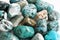 Stones turquoise crystals