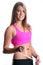 Stong fitness woman smiling