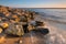 Stony breakwaters on the Baltic Sea