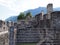 Stony castle in Bellinzona city in Switzerland