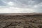 Stony Desert with Mountains and Dirt Road in Namibia