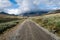 Stony path in the middle of mountain landscape in Norway