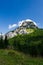 Stony peak and blue sky