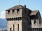 Stony towers of Montebello castle in Bellinzona city in Switzerland