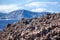 Stony trail to upper station of cable car and visitors are on route No. 10, Telesforo Bravo. Hiking to the Crater of Teide volcano