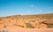 Stony yellow desert of Arizona. erosion of sandstone. Southwestern United States