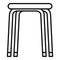 Stool icon, outline style