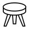 Stool Vector Thick Line Icon For Personal And Commercial Use