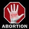 Stop abortion conceptual illustration. Global social problem