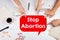 Stop Abortion. The meeting at the white office table