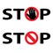 Stop access ban poster ban vector red black
