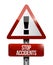Stop accidents warning illustration design