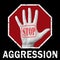 Stop aggression conceptual illustration. Global social problem