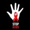 Stop AIDS sign.