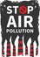 Stop air pollution vector illustration