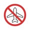 Stop Airplane Isolated Vector icon which can easily modify or edit