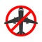 Stop airplane sign. Sign of prohibition flying