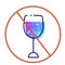 Stop alcohol sign icon. Vector design illustration