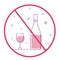 Stop alcohol sign icon. Vector design illustration