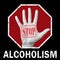 Stop alcoholism conceptual illustration. Global social problem