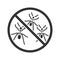 Stop ants sign glyph icon