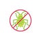 Stop aphid insect flat icon