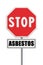 Stop asbestos concept