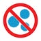 Stop bacteria icon. vector