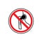 Stop or ban sign. Bone fracture icon. Traumatology sign. Human bone break. Prohibition red symbol. Vector